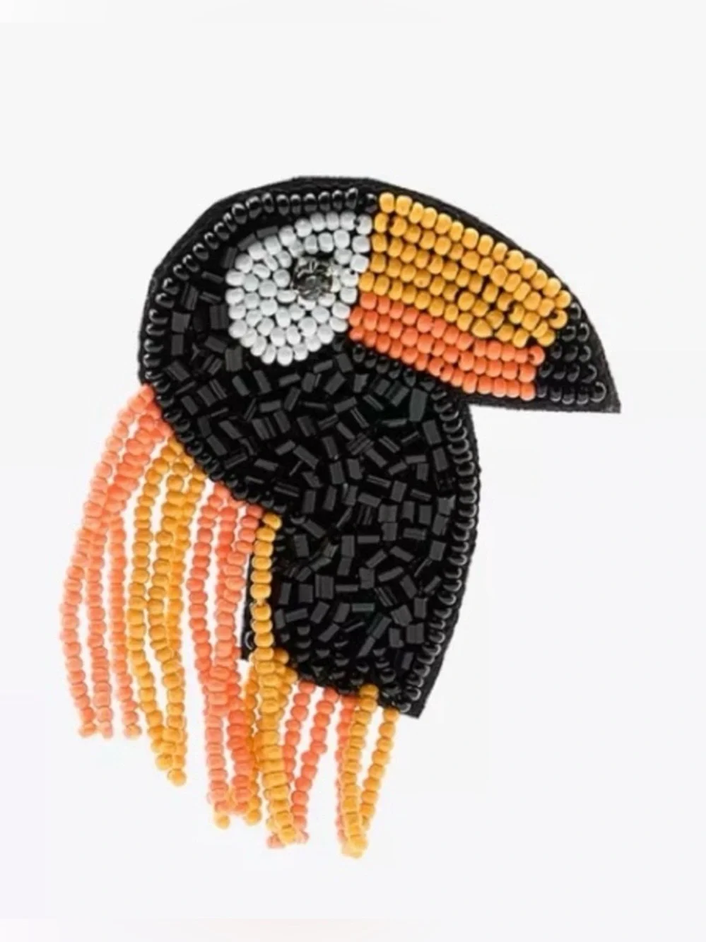 Zara Toucan Beaded Fringe Earrings